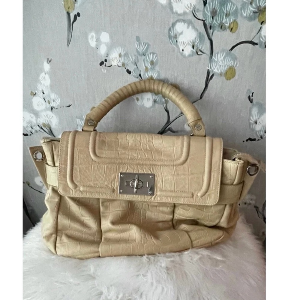 BE&D Vintage Gable Heritage Embossed Leather Bag